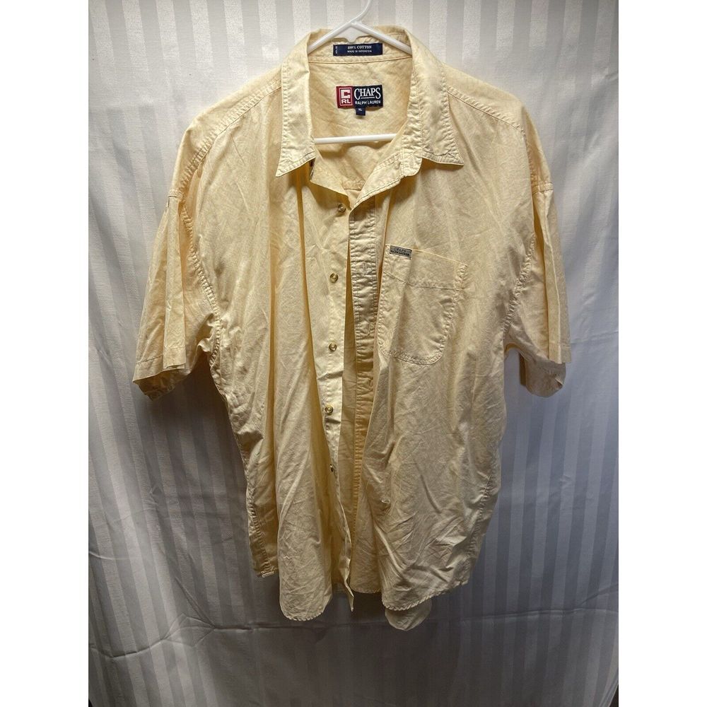 Chaps Ralph Lauren Shirt short sleeve mens‎ yellow SIZE XL